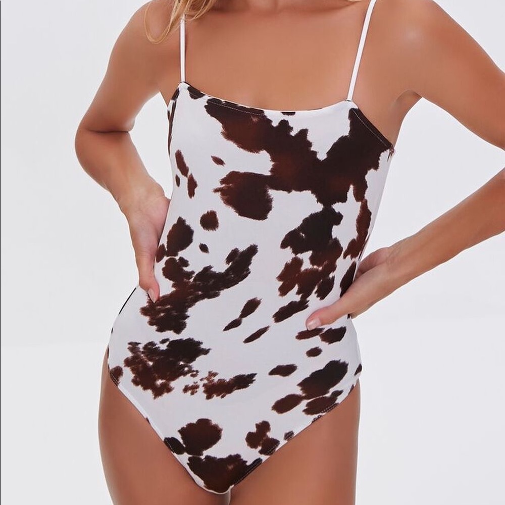 Forever21 cow print bodysuit